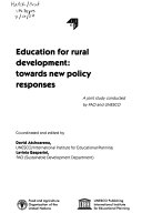 Education for Rural Development, Towards New Policy Responses
