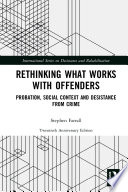 Rethinking What Works with Offenders, Probation, Social Context and Desistance from Crime