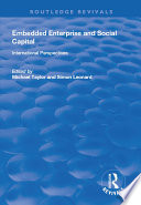 Embedded Enterprise and Social Capital, International Perspectives